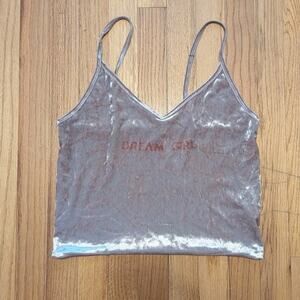 DREAM GIRL Panne Velvet Tank Forever 21 Large